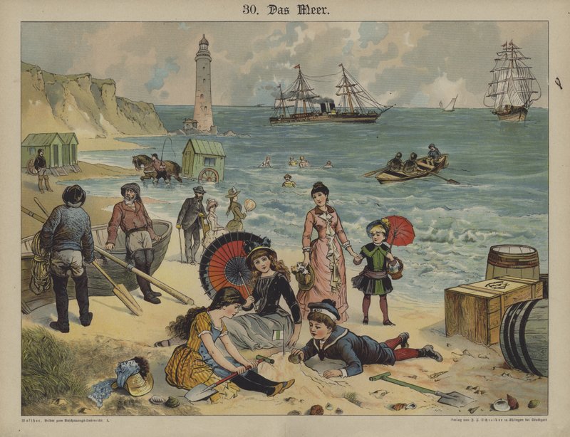 Havet (färg litho) av German School