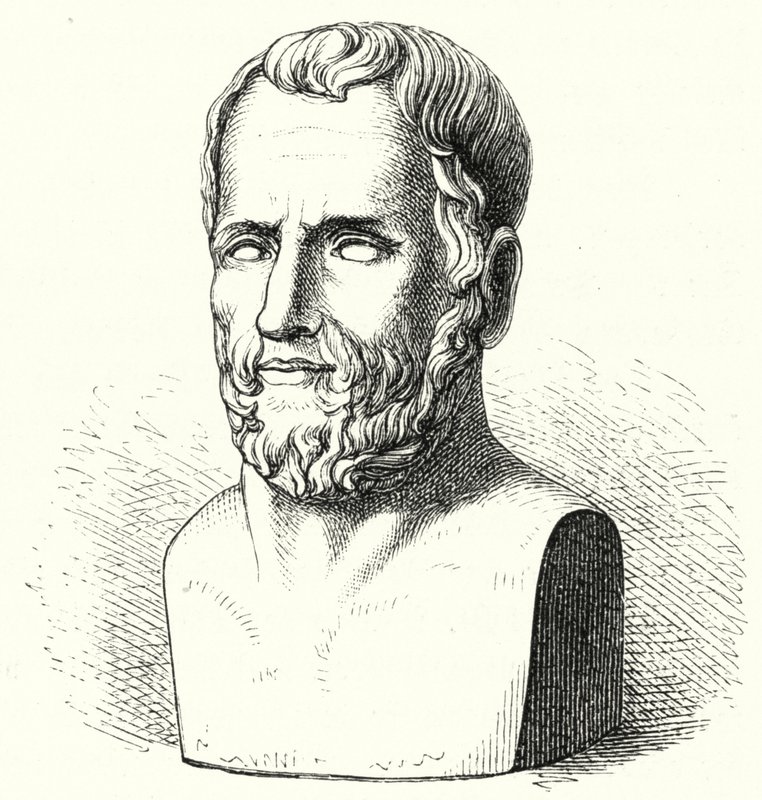 Theophrastus, antik grekisk filosof (gravyr) av German School