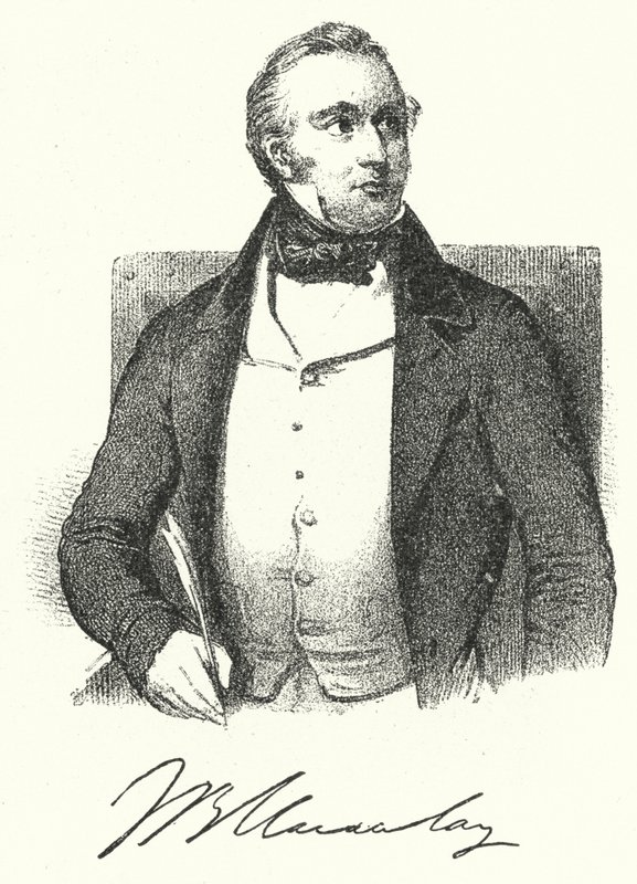 Thomas Babington Macaulay, brittisk historiker och författare (gravyr) av German School