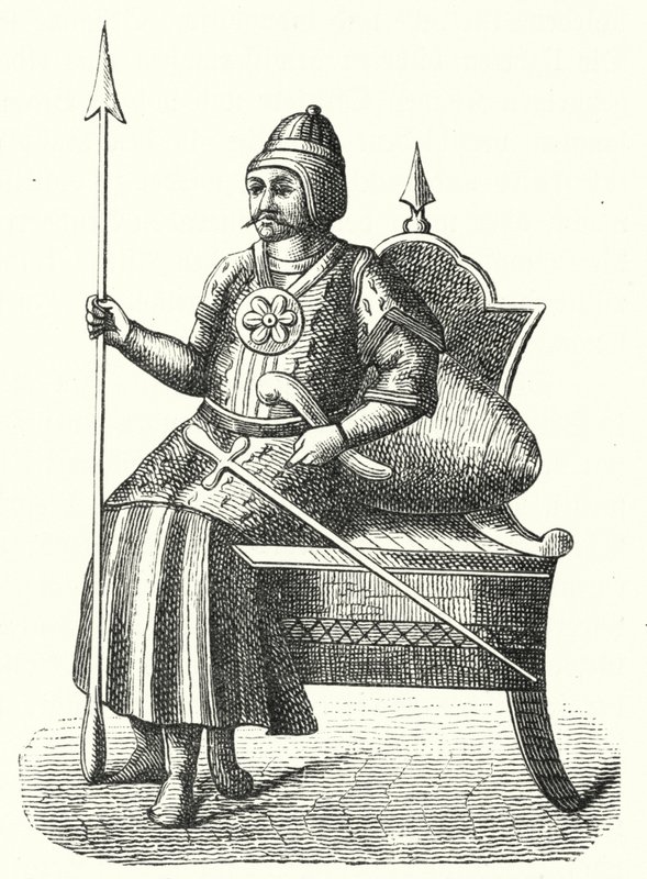 Timur, mongolisk militärledare (gravyr) av German School