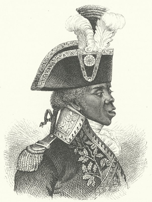 Toussaint Louverture, ledare för den haitiska revolutionen (gravyr) av German School