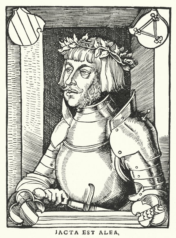 Ulrich von Hutten, tysk forskare, poet, satiriker och protestantisk reformator (gravyr) av German School