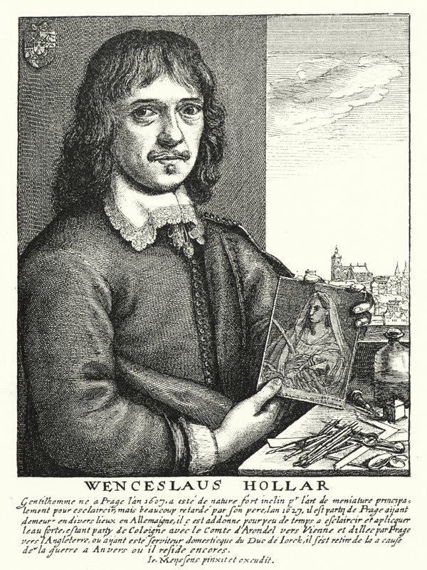Wenceslaus Hollar, bohemisk tecknare, etsare och illustratör (gravyr) av German School