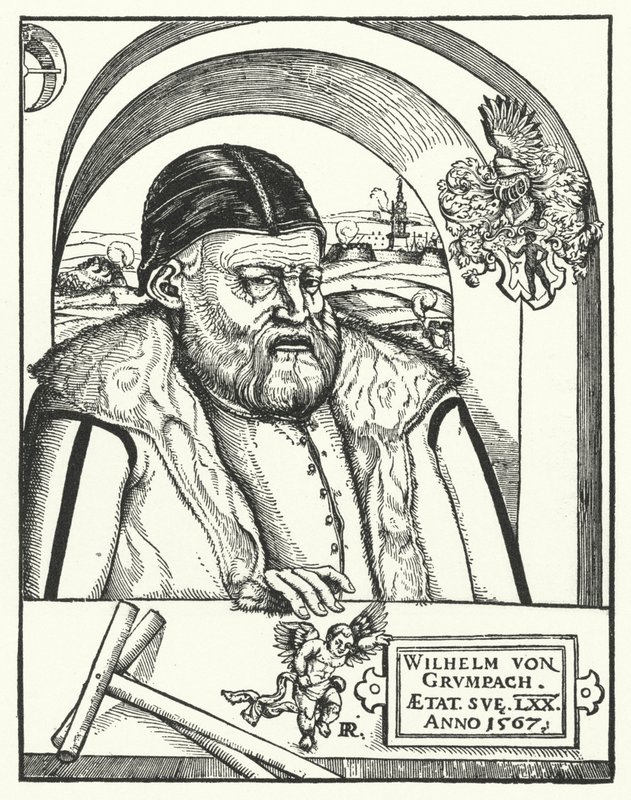 Wilhelm von Grumbach, tysk riddare och äventyrare (gravyr) av German School