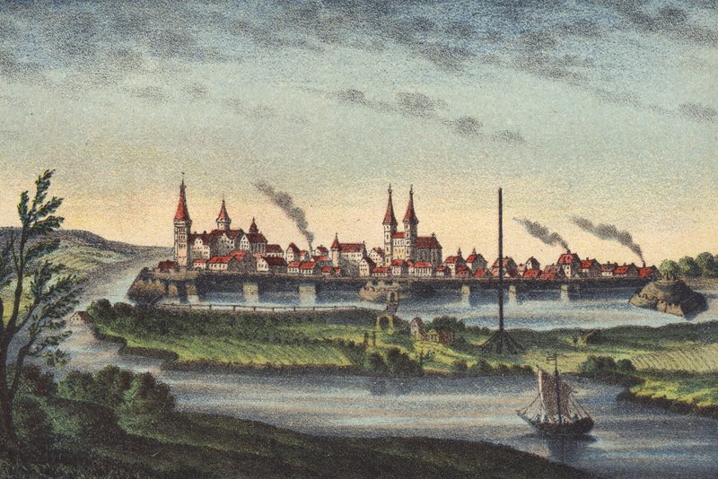 Wittenberg, huvudstad i Chur-Sachsen, vid floden Elbe, 1546 av German School