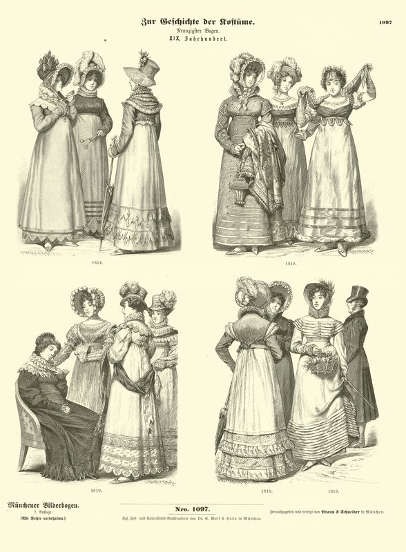 Damdräkt, 1800-talet av German School