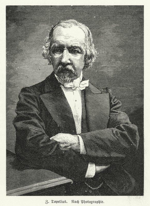 Zachris Topelius, svenskspråkig finsk romanförfattare, poet, journalist och historiker (litho) av German School