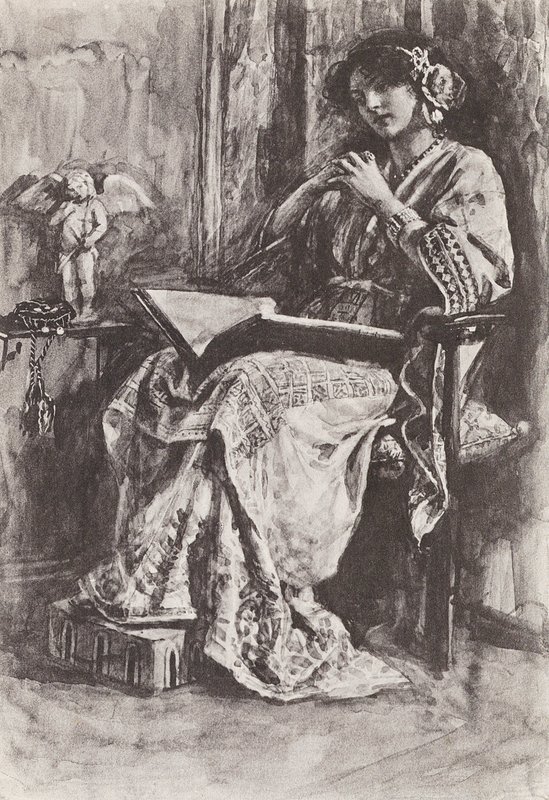 Illustration till The Story of Hereward, The Champion of England (litografi) av Gertrude E. Demain (after) Hammond