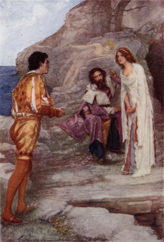 The Tempest (färg litho) av Gertrude E. Demain (after) Hammond