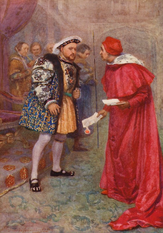 William Shakespeares pjäs: Henrik VIII (färglitografi) av Gertrude E. Demain (after) Hammond