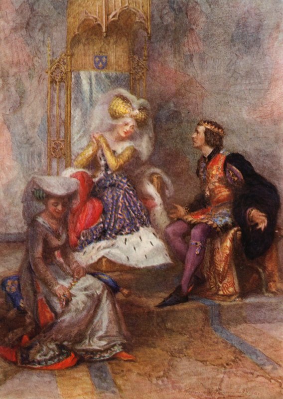 William Shakespeares pjäs: Henrik V (färglitografi) av Gertrude E. Demain (after) Hammond