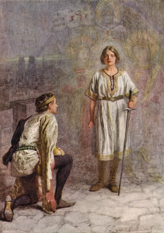 William Shakespeares pjäs: Kung Henrik VI (färglitografi) av Gertrude E. Demain (after) Hammond