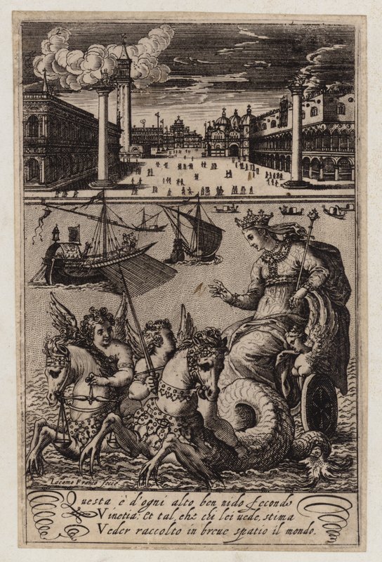 Utsikt över Markusplatsen, Venedig (gravyr) av Giacomo Franco