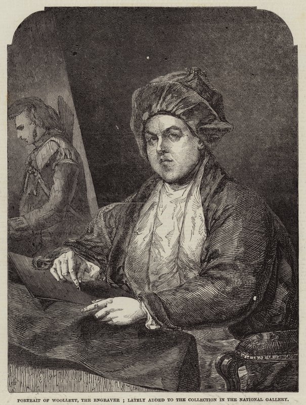 Porträtt av Woollett, gravören; nyligen tillkommit i Samlingen i Nationalgalleriet av Gilbert Stuart