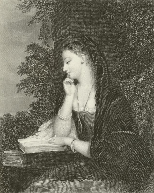Meditation av jungfrun av Gilbert Stuart Newton