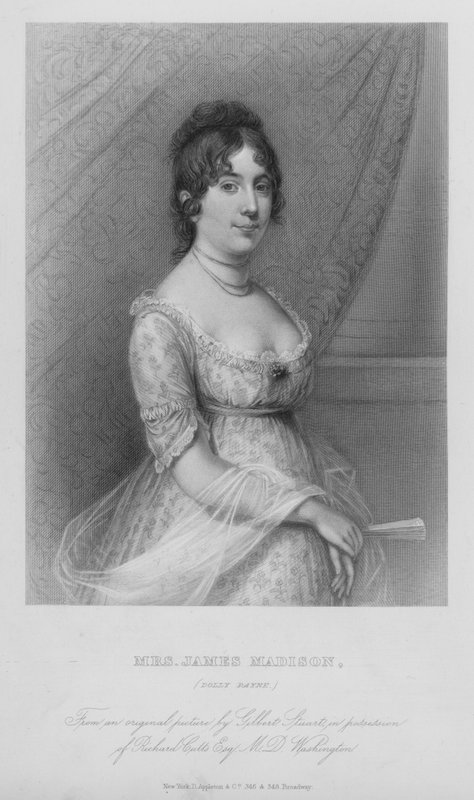 Mrs James Madison, Dolly Paine (gravyr) av Gilbert (after) Stuart