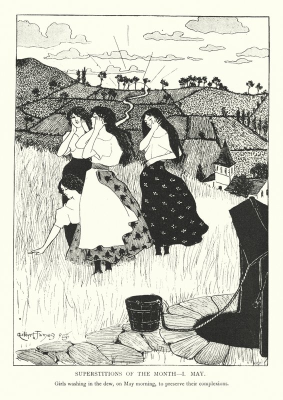 Månadens vidskepelse - 1 maj (litografi) av Gilbert James