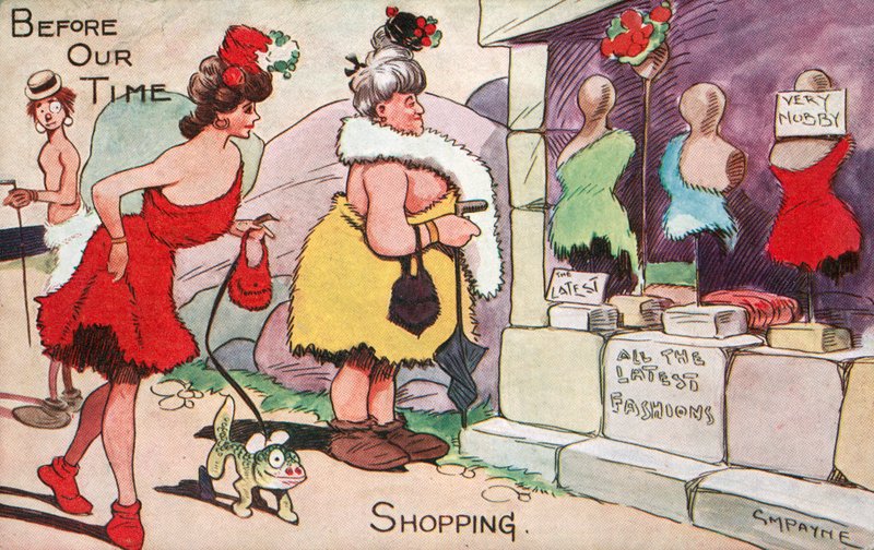 Före vår tid (färg litho) av Gilbert Morris Payne