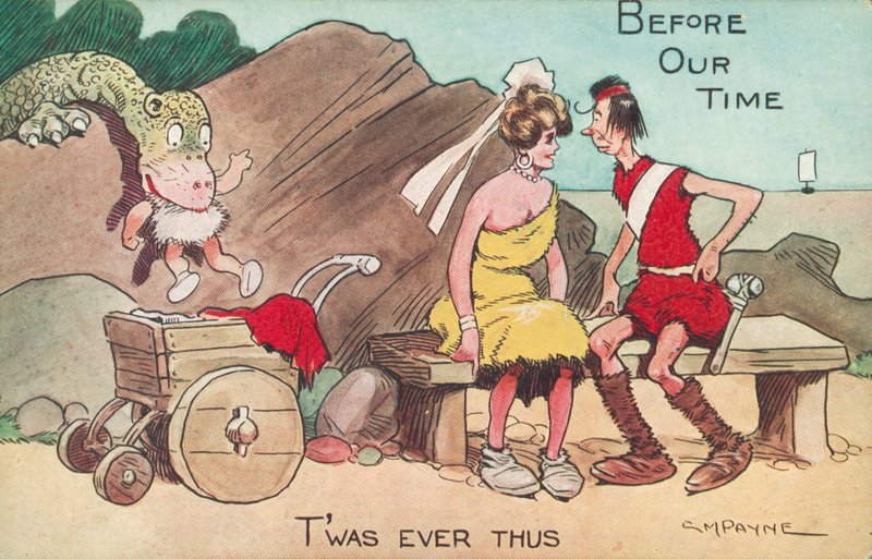 Förhistoriskt liv (färg litho) av Gilbert Morris Payne