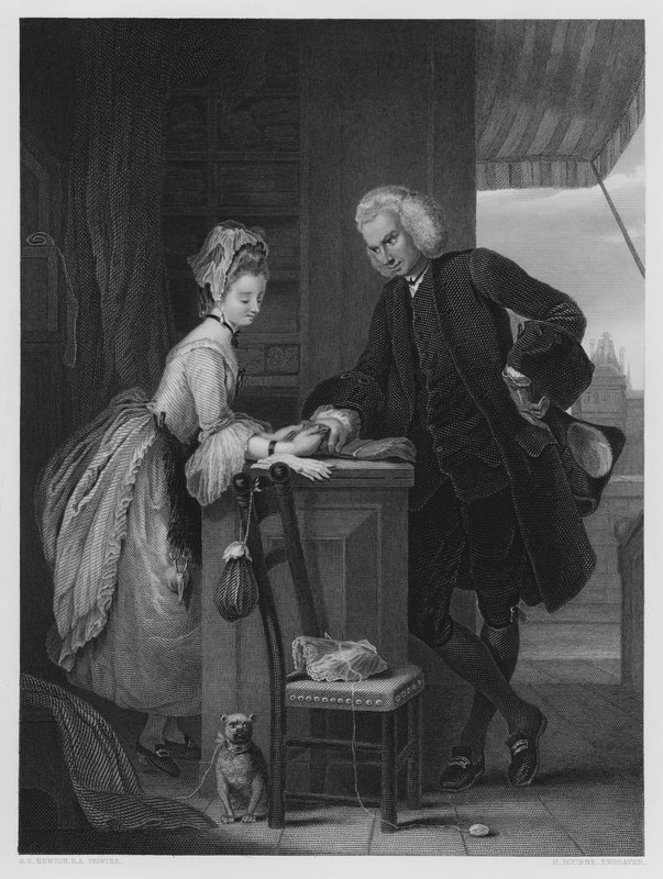 Yorick and the Grisette, från bilden i Vernon Gallery (gravyr) av Gilbert Stuart (after) Newton