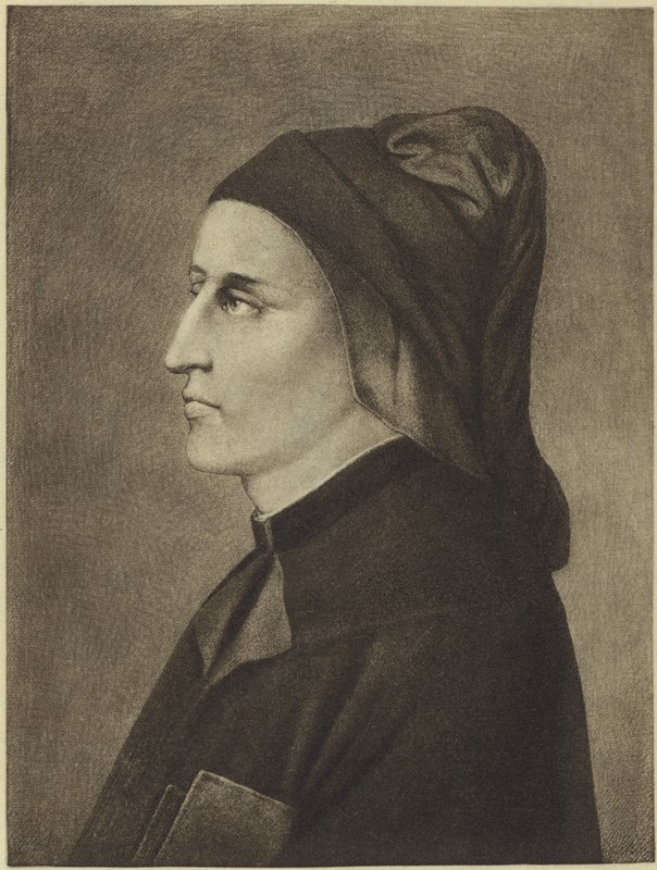 Dante Alighieri (fotografering) av Giotto di Bondone