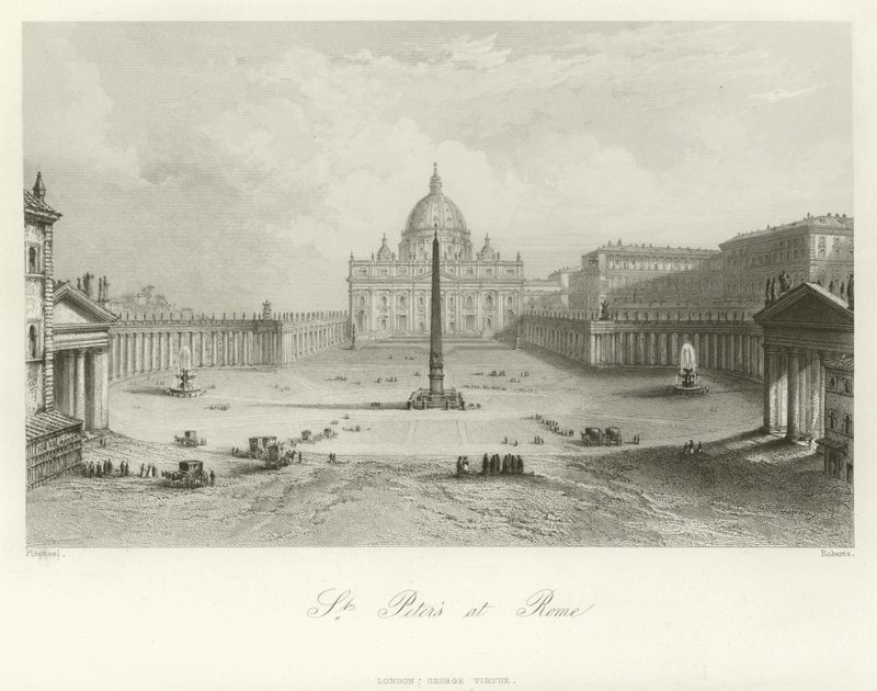 Peterskyrkan i Rom av Giovanni Battista Piranesi