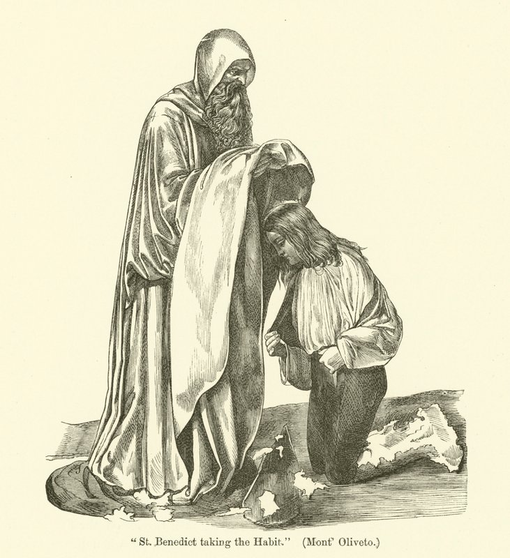 St Benedict tar vanan av Giovanni Antonio Bazzi Sodoma