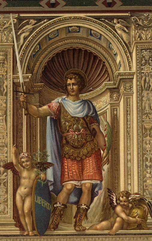 St Victor, målning av Il Sodoma i Palazzo Comunale, Siena, Italien av Giovanni Antonio Bazzi after Sodoma