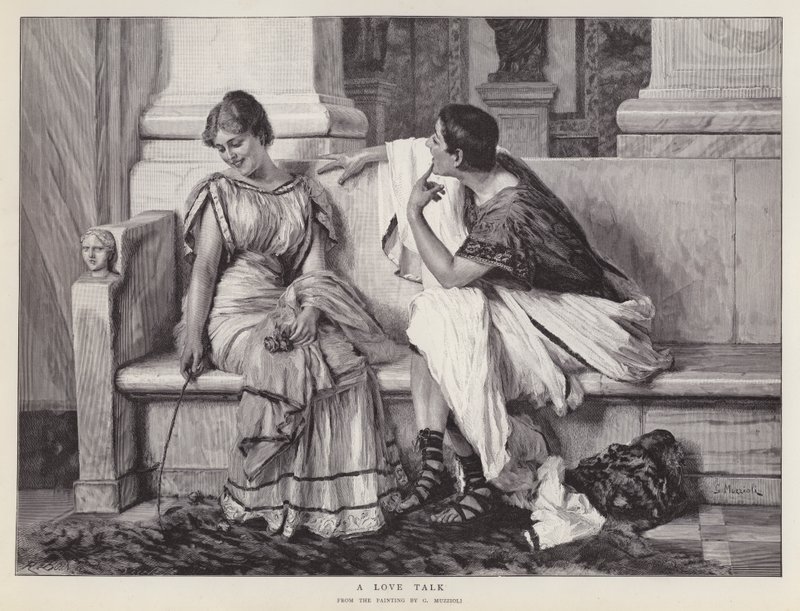 A Love Talk (litho) av Giovanni Muzzioli