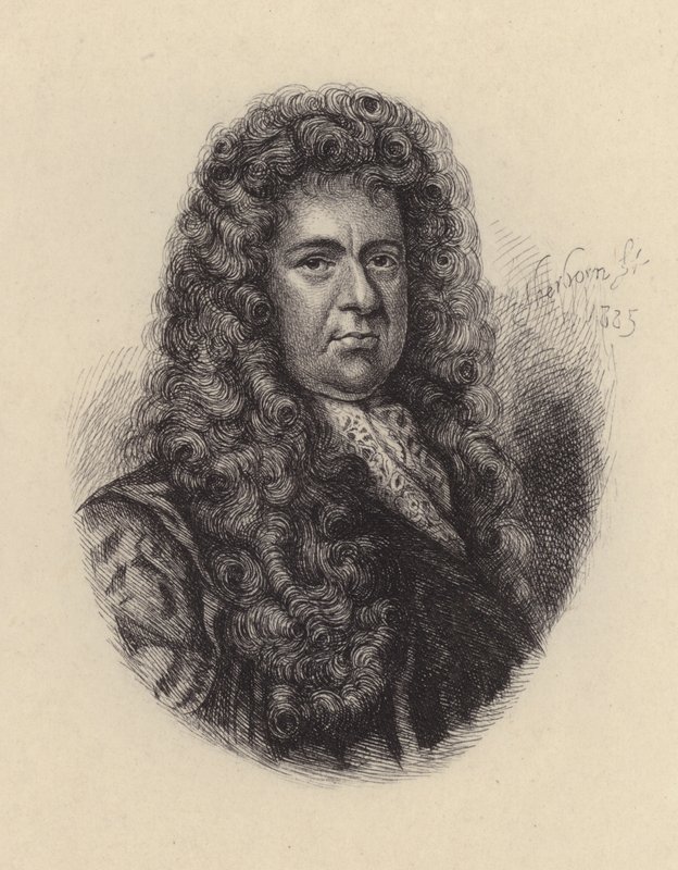 Samuel Pepys, engelsk politiker och dagbokförare (etsning) av Godfrey (after) Kneller