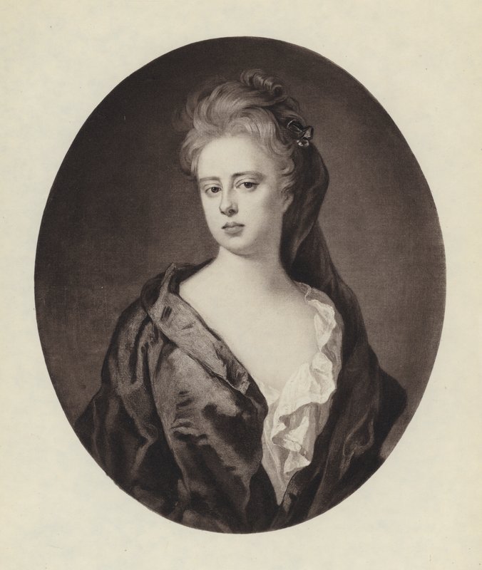 Sarah Jennings, hertiginna av Marlborough (litho) av Godfrey (after) Kneller