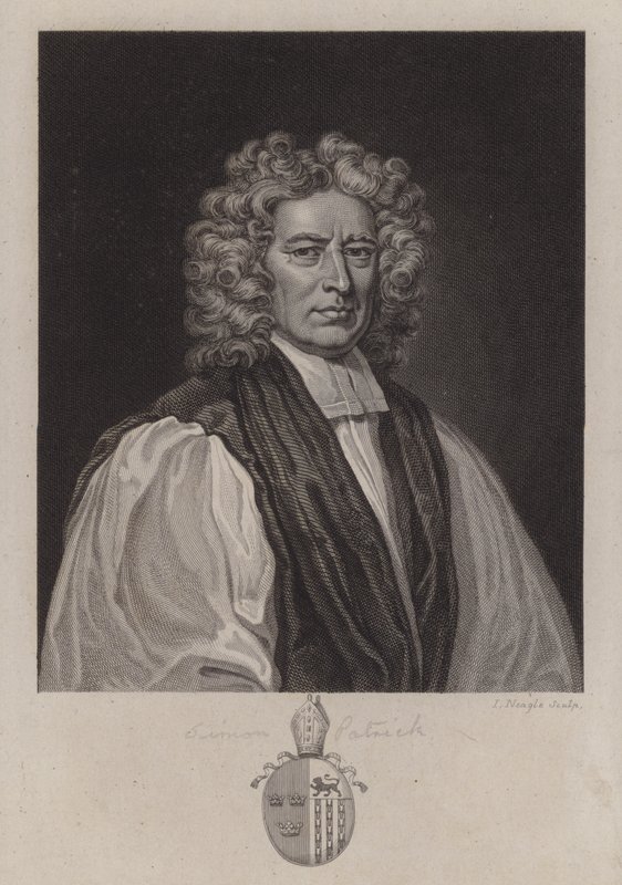 Simon Patrick, biskop av Ely (gravyr) av Godfrey (after) Kneller