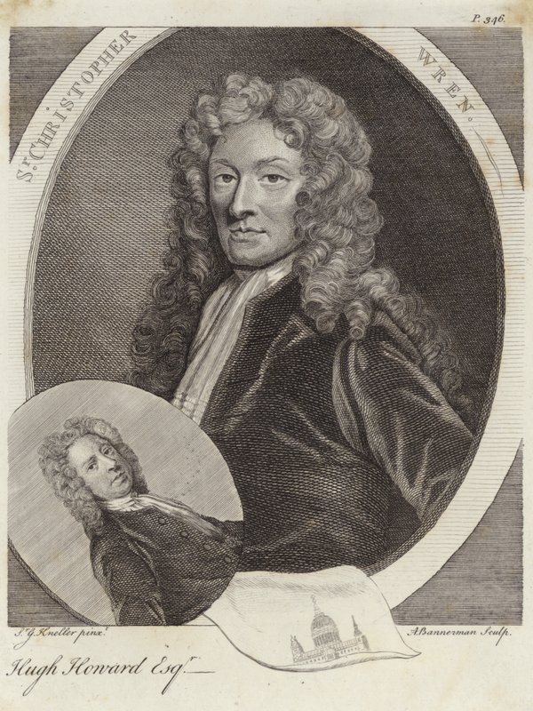 Sir Christopher Wren och Hugh Howard av Godfrey Kneller