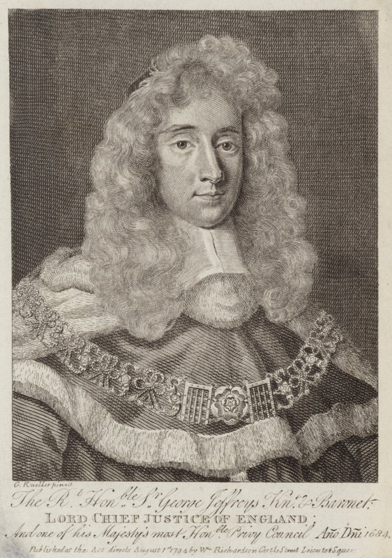 Sir George Jeffreys, walesisk domare av Godfrey Kneller