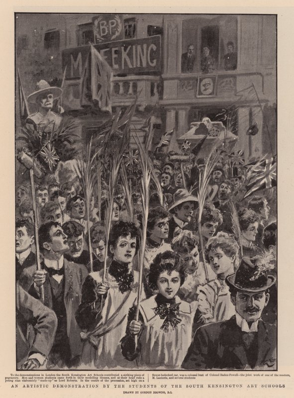 En konstnärlig demonstration av eleverna vid South Kensington Art Schools av Gordon Frederick Browne