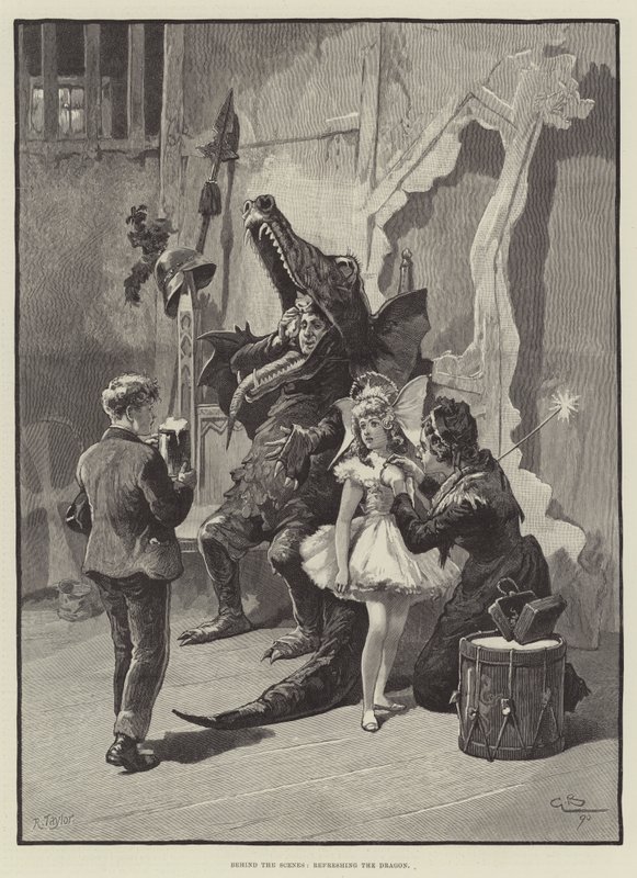 Bakom kulisserna, uppfriskande av draken av Gordon Frederick Browne