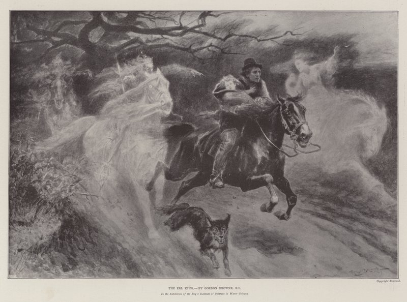 Erl King gravyr av Gordon Frederick Browne