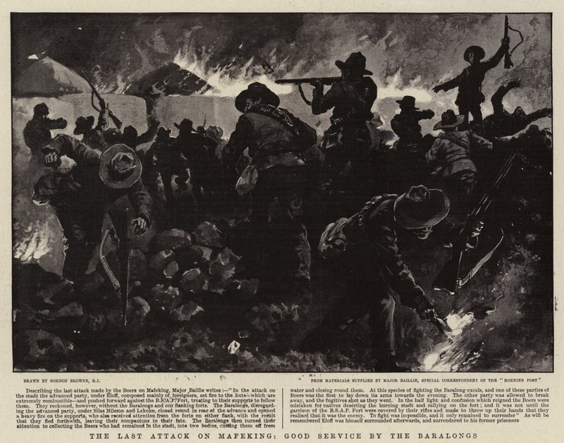The Last Attack on Mafeking, bra service av Baralongs av Gordon Frederick Browne