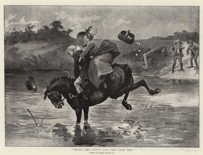 Mellan djävulen och det djupa havet av Gordon Frederick Browne