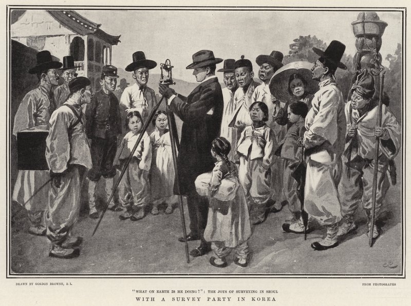 Med en undersökningsfest i Korea av Gordon Frederick Browne
