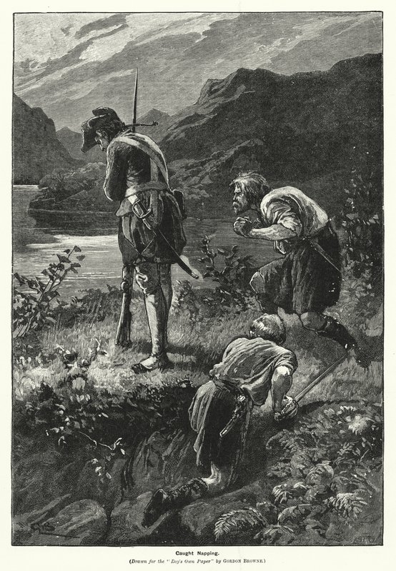 Fångad tupplur (gravyr) av Gordon Frederick (after) Browne
