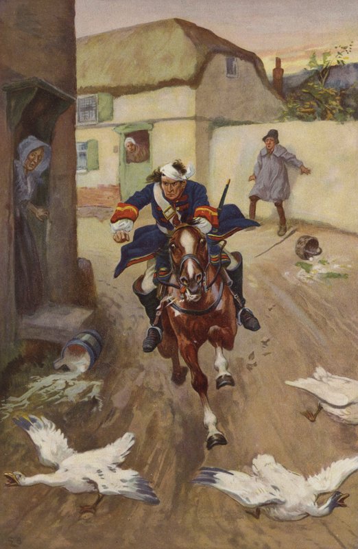Flight (färglitografi) av Gordon Frederick (after) Browne