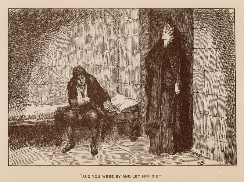 Illustration för The History of Henry Esmond av Thackeray (litho) av Gordon Frederick (after) Browne