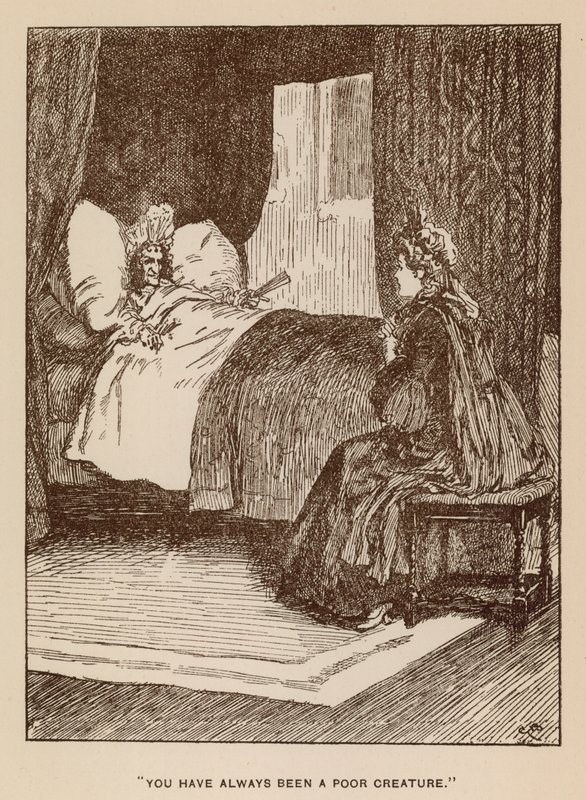 Illustration för The History of Henry Esmond av Thackeray (litho) av Gordon Frederick (after) Browne