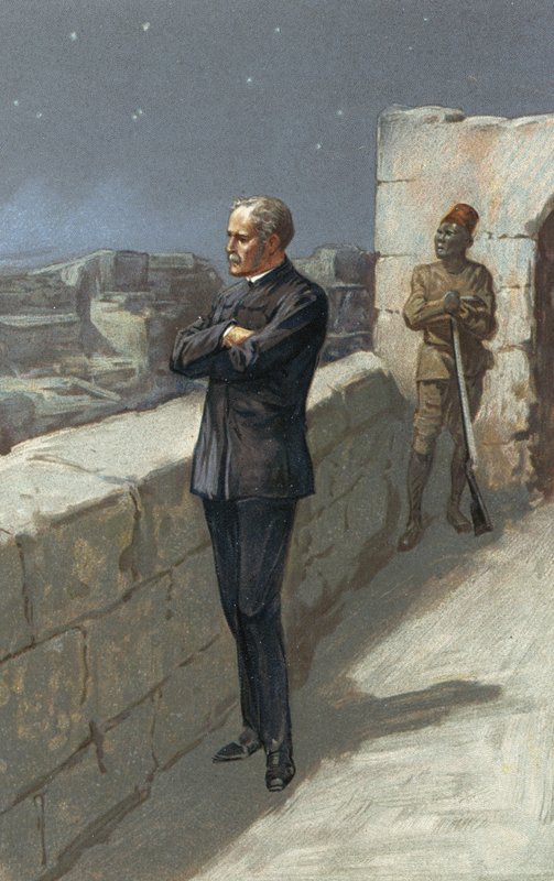 General Gordon i Khartoum, väntar på hjälpen som aldrig kom av Gordon Frederick Browne