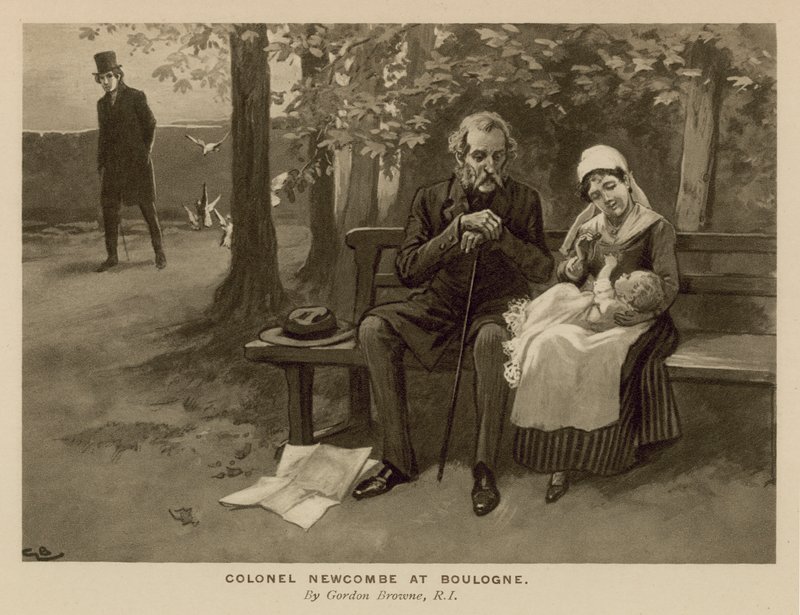 Illustration för The Newcomes av Thackeray av Gordon Frederick Browne