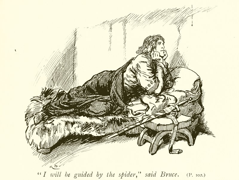 Robert Bruce och spindeln av Gordon Frederick Browne