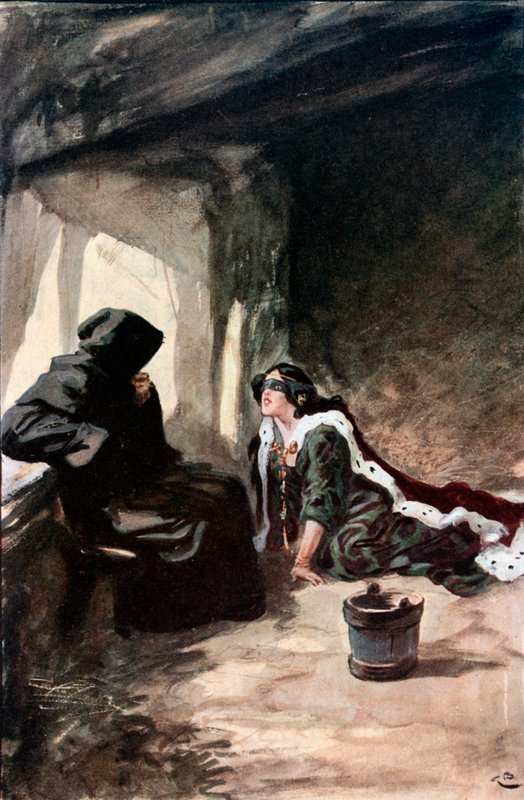 Hon höjde sakta huvudet och kikade på honom genom sin mask av Gordon Frederick Browne