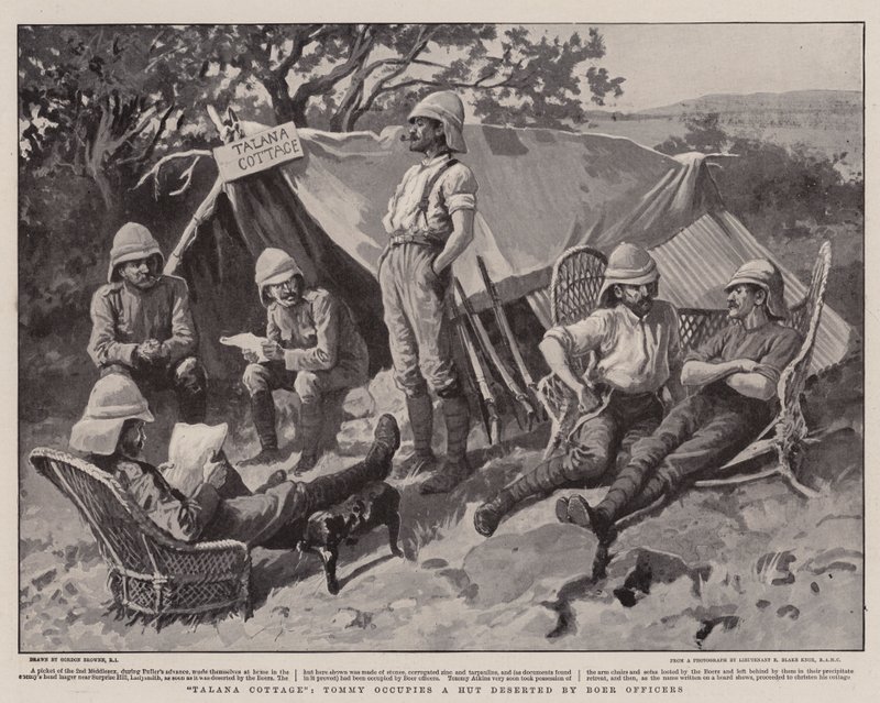 Talana Cottage, Tommy upptar en hydda övergiven av boerofficerare av Gordon Frederick Browne