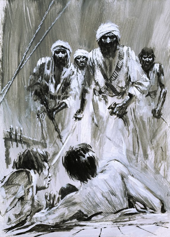 1931 kidnappades en amerikan vid namn William Robinson av pirater av Graham Coton